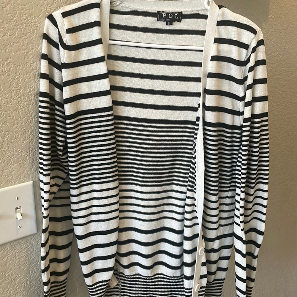 Black and white stripped cardigan